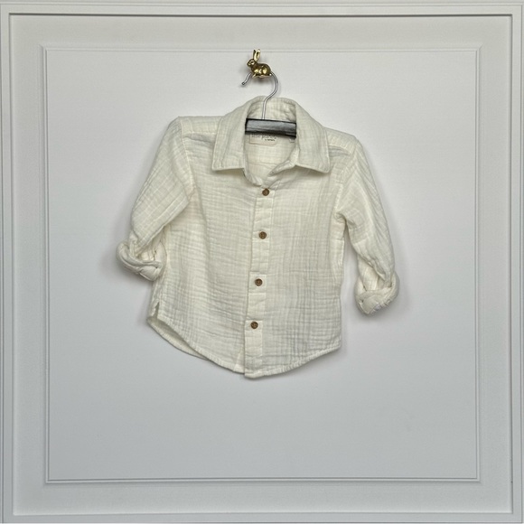Little Planet | Baby Organic Cotton Gauze Button-Front Shirt - Picture 4 of 6